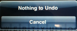 Nothing to undo iPhone error message