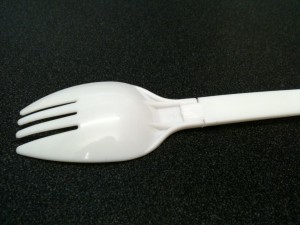 The spork is ready to use